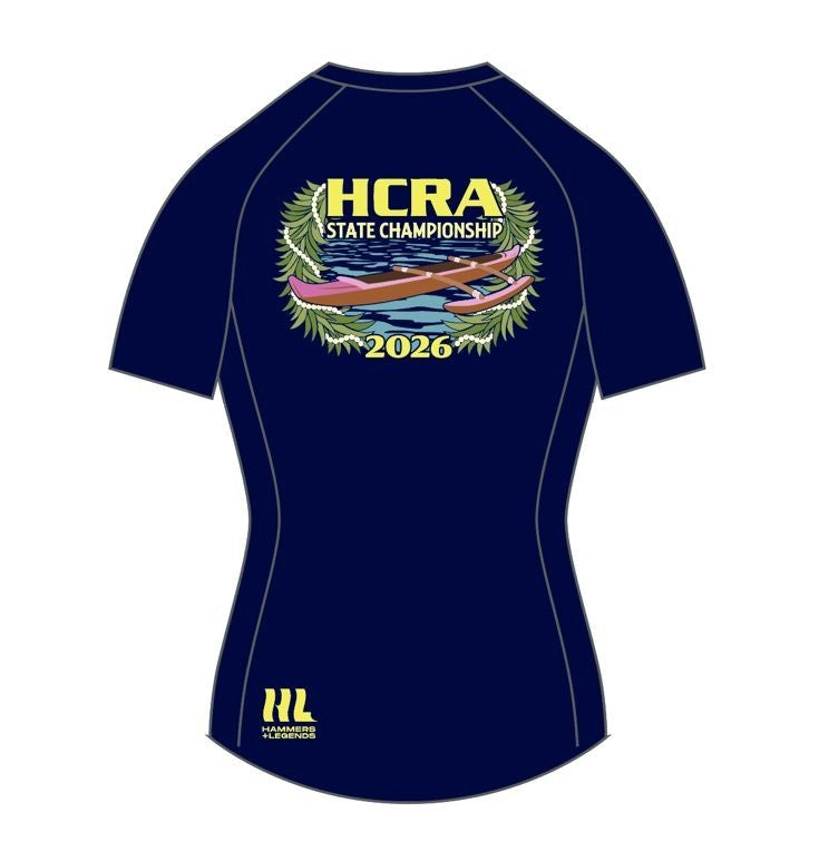 #9 WAHINE Hammers+Legends Short Sleeve Titan Shirt Navy