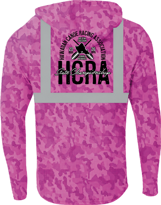 #5 2026 Long Sleeve UPF Hoodie Pink Camo w/reflective stripes